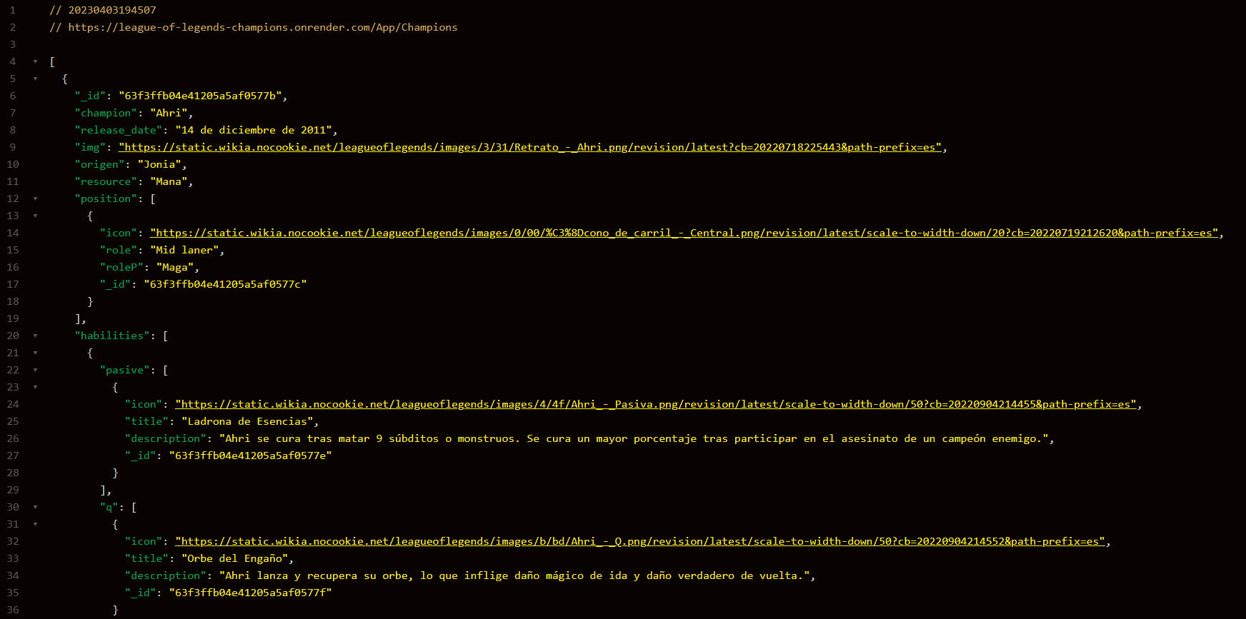 LoL Champion API image